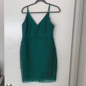 Lulus Green lace detail dress